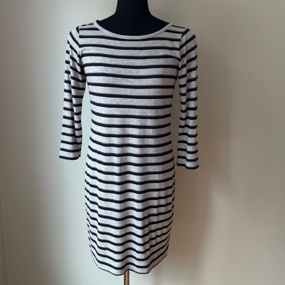 Club Monaco Stripe Jersey Knit Dress - Picture 1 of 14